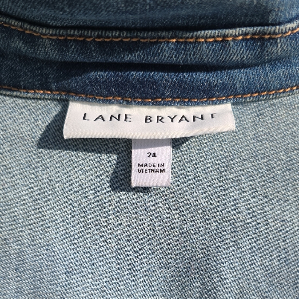Lane Bryant Denim Belted Jacket - Picture 5 of 6